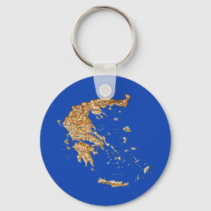 Llavero Keychain del mapa de Grecia