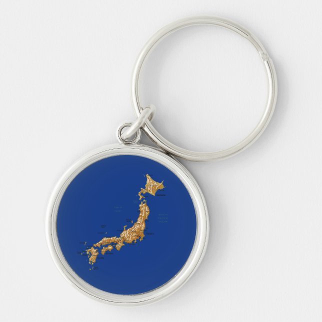 Llavero Keychain del mapa de Japón (Frente)
