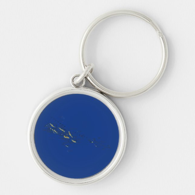 Llavero Keychain del mapa de las Islas Salomón (Frente)