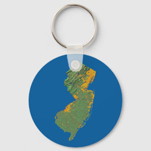 Llavero Keychain del mapa de Nueva Jersey