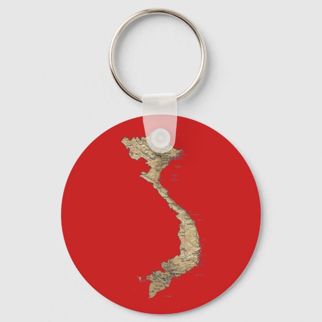 Llavero Keychain del mapa de Vietnam (Anverso)