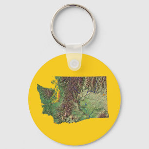 Llavero Keychain del mapa de Washington