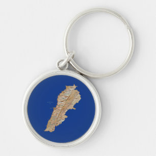 Llavero Keychain del mapa del Líbano