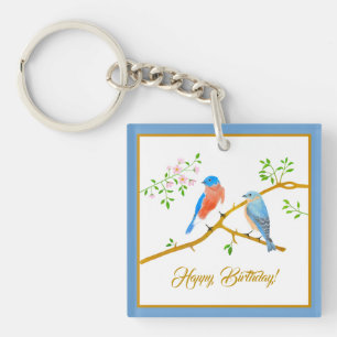 Llavero Keychain del marco azul de Bluebirds