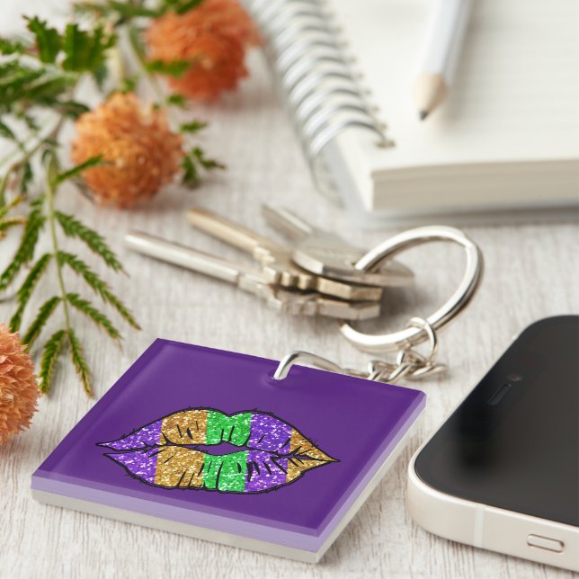 Llavero Keychain del Mardi Gras (Frente Derecha)