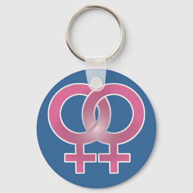 Llavero Keychain del matrimonio de lesbianas (Anverso)