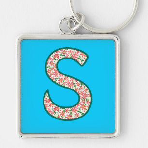 Llavero Keychain del Monograma S del personalizado, Patrón