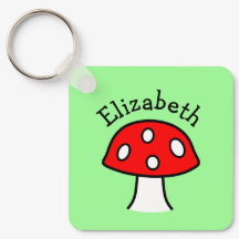 Keychain del nombre del hongo rojo