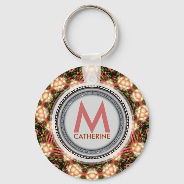 Llavero Keychain del nombre del monograma de Pearlidelica (Anverso)