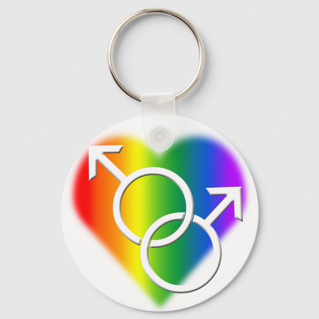 Llavero Keychain del Orgullo Gay de los Hombres (Anverso)