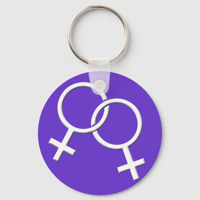 Llavero Keychain del Orgullo Gay Femenino de la cadena de  (Anverso)