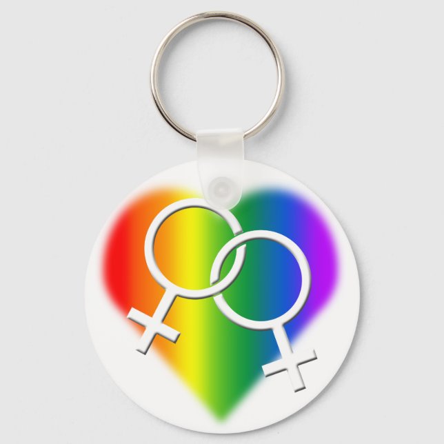 Llavero Keychain del Orgullo Gay Femenino de la cadena de  (Anverso)