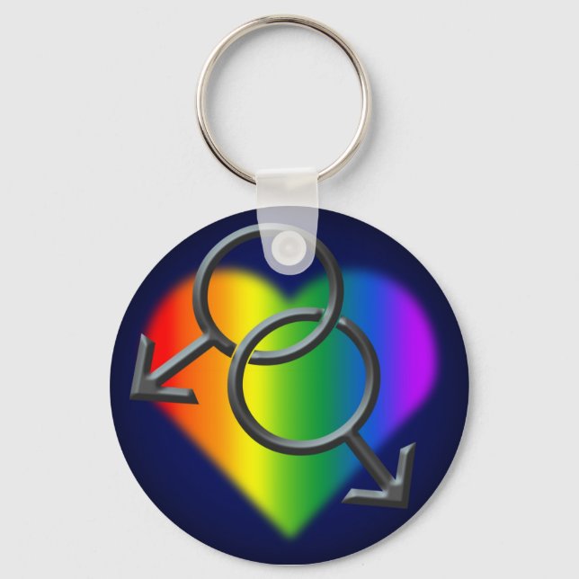 Llavero Keychain del Orgullo Gay Masculino Regalo de amor (Anverso)