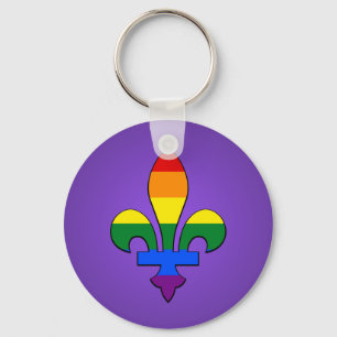 Llavero Keychain del orgullo LGBT fleur-de-lis