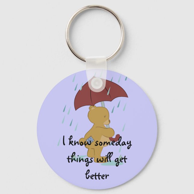 Llavero Keychain del oso en mal día (Anverso)