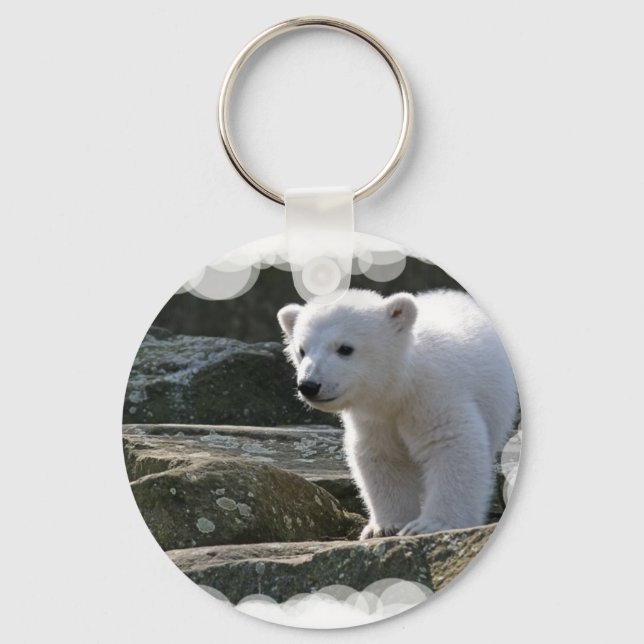 Llavero Keychain del oso polar para bebés (Anverso)