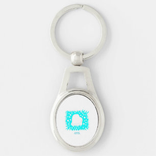 Llavero Keychain del Oval del Corazón de Nieve de Invierno