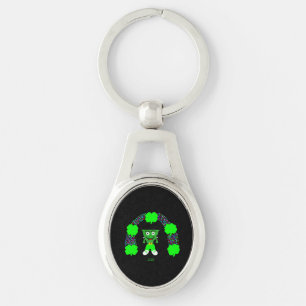 Llavero Keychain del óvalo franco-queso de San Patricio
