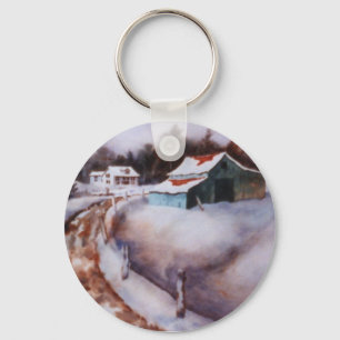 Llavero Keychain del paisaje invernal