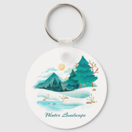 Llavero Keychain del paisaje invernal