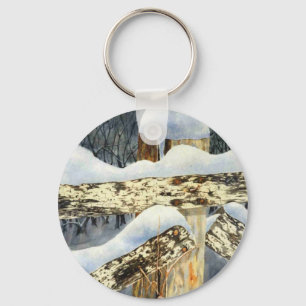 Llavero Keychain del paisaje invernal