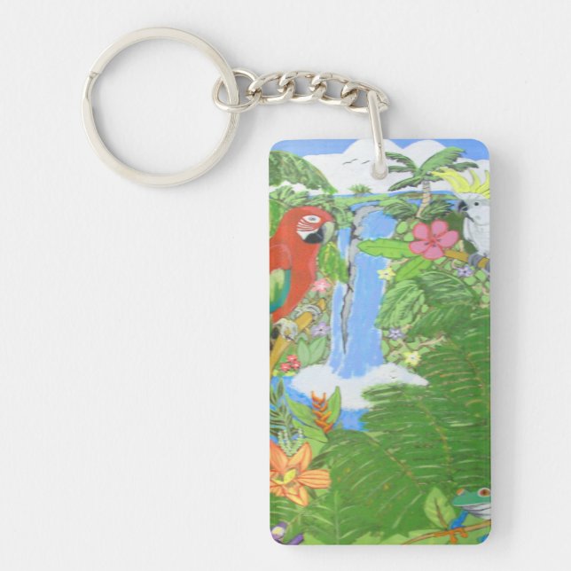Llavero Keychain del paraíso tropical (Frente)