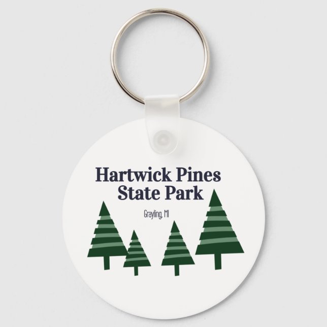 Llavero Keychain del parque estatal Hartwick Pines (Anverso)