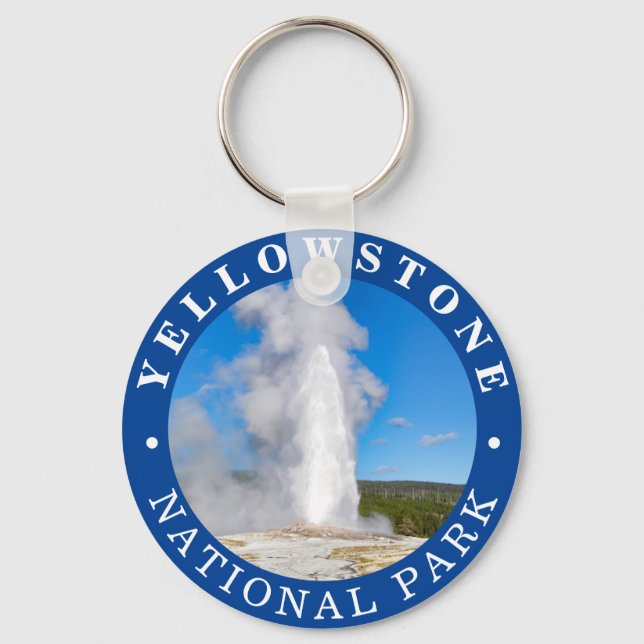 Llavero Keychain del parque nacional de Yellowstone (Anverso)