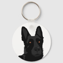 Llavero Keychain del Pastor Alemán Negro