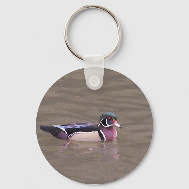 Llavero Keychain del pato de madera (Anverso)