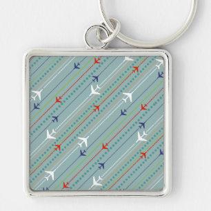 Llavero Keychain del patrón de avión retro