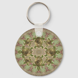 Llavero Keychain del patrón de tortugas marinas del jardín