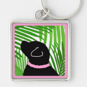 Llavero Keychain del Perro Negro de la Isla del Árbol de P