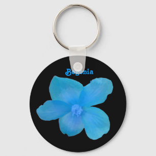 Llavero Keychain del Personalizable de Begonia azul