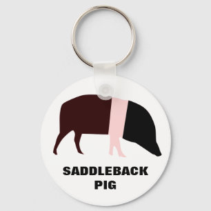 Llavero Keychain del Personalizable del cerdo del respaldo