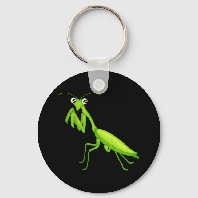 Llavero Keychain del personalizado Green Praying Mantis (Anverso)