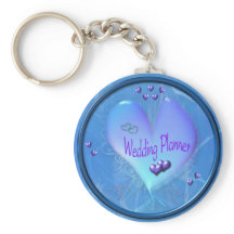 Keychain del planificador de la boda azul suave