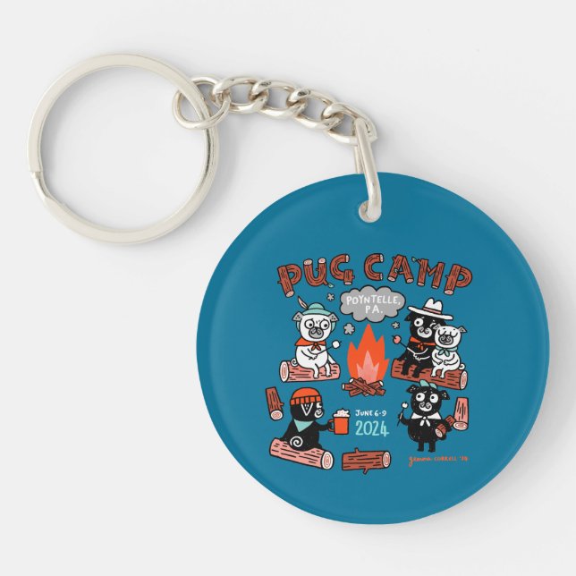 Llavero Keychain del Pug Camp 2024 (Frente)