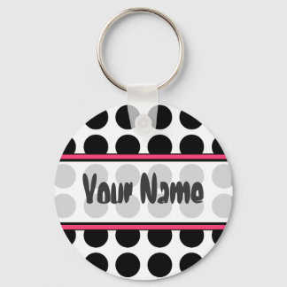 Llavero Keychain del punto de la polaca negra