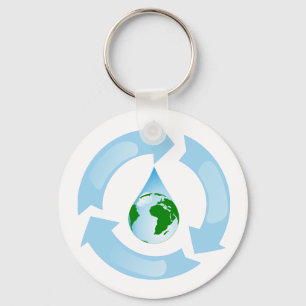 Llavero Keychain del reciclaje del agua