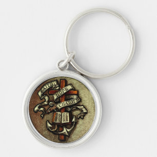Llavero Keychain del símbolo de la caridad de la fe vinta