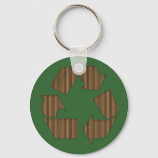 Llavero Keychain del símbolo de reciclaje de cartón