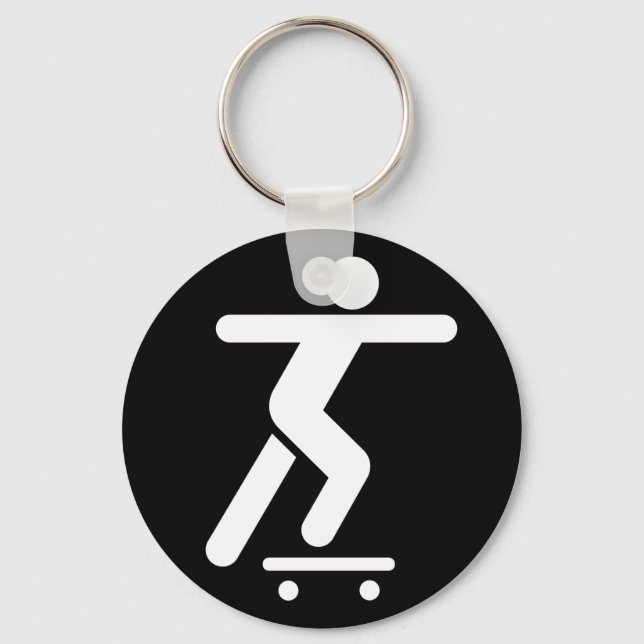 Llavero Keychain del símbolo del Skateboarding (Anverso)