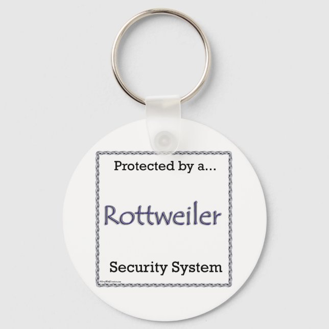 Llavero Keychain del sistema de seguridad de Rottweiler (Anverso)