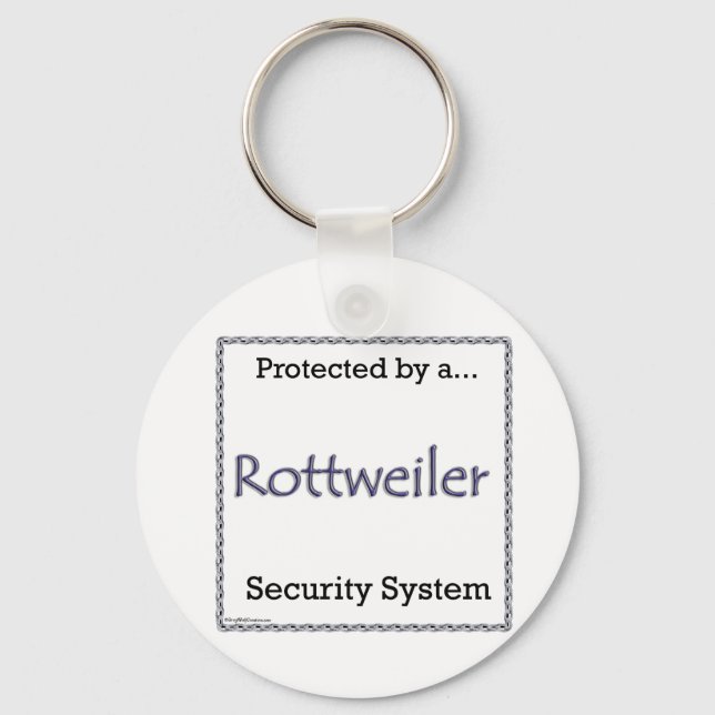Llavero Keychain del sistema de seguridad de Rottweiler (Anverso)