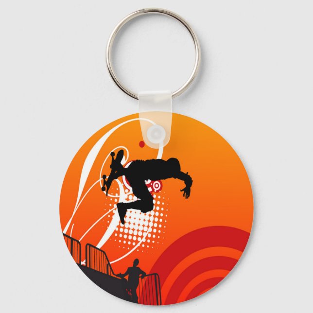 Llavero Keychain del Skateboarder del Sol (Anverso)