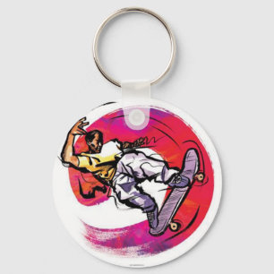 Llavero Keychain del Skateboarder Urbano