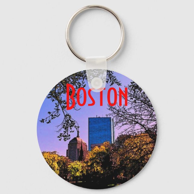 Llavero Keychain del Skyline de Boston (Anverso)