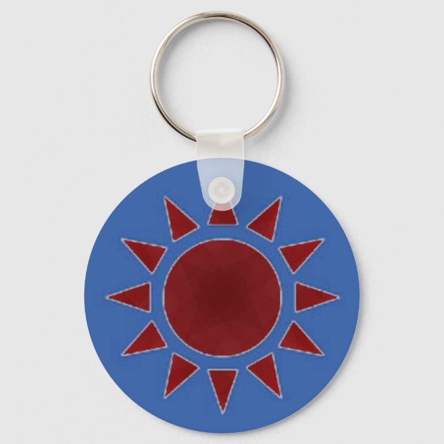 Llavero Keychain del Sol Rojo (Anverso)