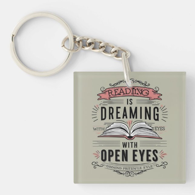Llavero Keychain del sueño literario (Frente)